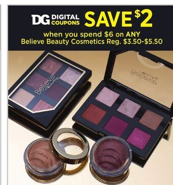 Dollar General Believe beauty cosmetics offer