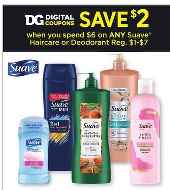 Dollar General Suave® haircare or deodorant offer