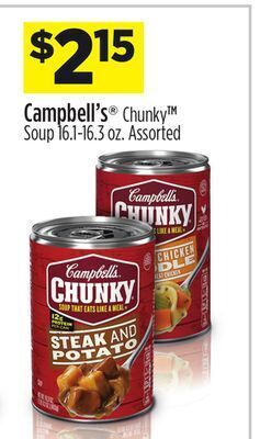 Dollar General Campbell's® chunky™ soup offer