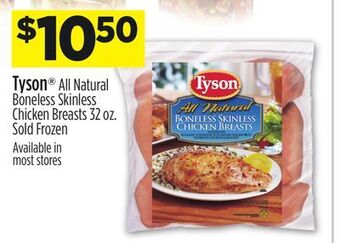 Dollar General Tyson® all natural boneless skinless chicken breasts offer