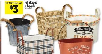 Dollar General Fall storage or baskets offer
