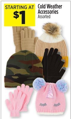 Dollar General Cold weather accessories offer