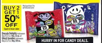Dollar General Dracula delights halloween bag 10.27 oz. 5. or ghost goodies halloween bag 22.27 oz. offer