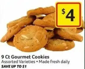 Harveys Supermarkets 9 Ct Gourmet Cookies offer