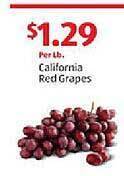Aldi California red grapes offer