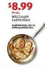Aldi Wild caught cod portions offer