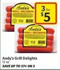 Harveys Supermarkets Andy's Grill Delights 12 oz offer