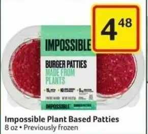 Harveys Supermarkets Impossible Plant Based Patties 8 oz offer