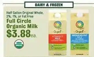 Robert Fresh Market Full circle organic milk offer