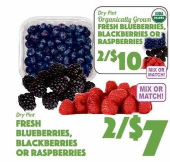 The Food Emporium Fresh blueberries, blackberries or raspberries offer