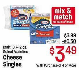 Maceys Kraft cheese singles offer
