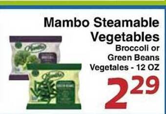 Sellers Bros Mambo steamable vegetables offer