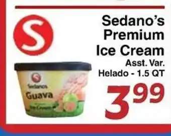 Sellers Bros Sedano's premium ice cream offer