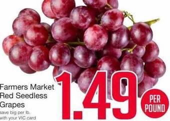 Harris Teeter Farmers market red seedless grapes offer