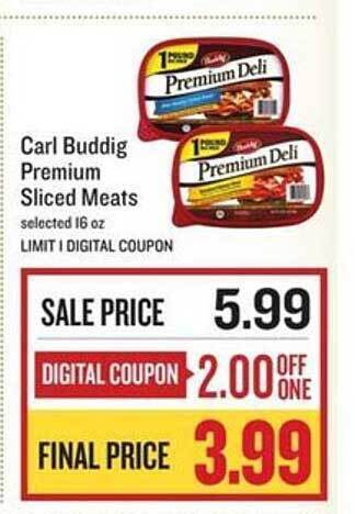 Lowes Foods Carl buddig premium sliced meats offer