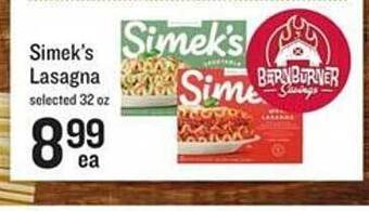 Lowes Foods Simek's lasagna offer