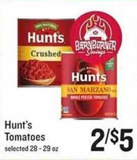 Lowes Foods Hunt's tomatoes offer