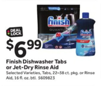 Stop&Shop Finish Dishwasher Tabs or Jet-Dry Rinse Aid offer