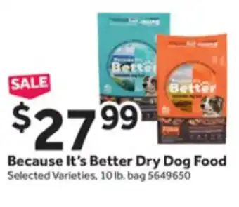 Stop&Shop Because It's Better Dry Dog Food offer