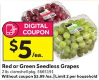 Stop&Shop Red or Green Seedless Grapes offer
