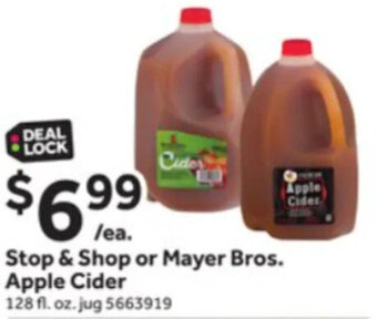 Stop&Shop Stop & Shop or Mayer Bros. Apple Cider offer