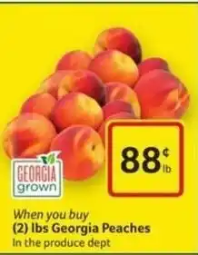 Harveys Supermarkets Georgia Peaches offer