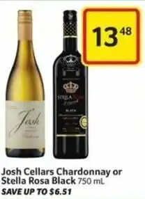 Harveys Supermarkets Josh Cellars Chardonnay or Stella Rosa Black 750ml offer