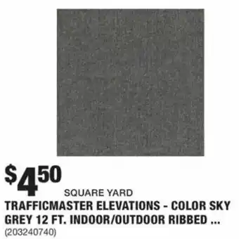The Home Depot Trafficmaster Elevations- Color Sky Grey 12 ft. Indoor/Outdoor Ribbed Texture Carpet offer