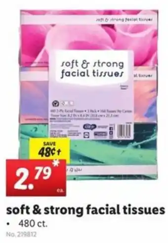 Lidl Soft & Strong Facial Tissues 480ct offer