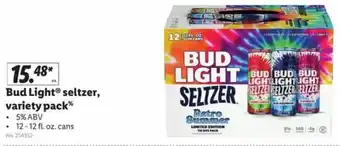 Lidl Bud Light Seltzer, Variety Pack offer