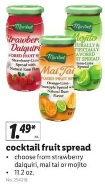 Lidl Coctail Fruit Spread 11.2 oz offer