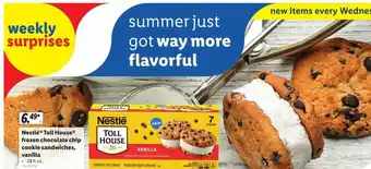 Lidl Nestlé Toll House Frozen Chocolate Chip Cookie Sandwiches, Vanilla 28 fl. oz offer