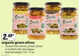 Lidl Organic Green Olives offer
