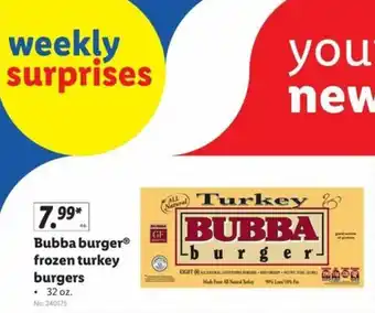 Lidl Bubba Burger Frozen Turkey Burgers 32 oz offer