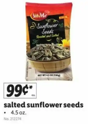 Lidl Salted Sunflower Seeds 4.5 oz offer