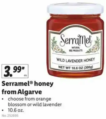 Lidl Serramel Honey From Algarve 10.6 oz offer