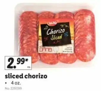 Lidl Sliced Chorizo 4 oz offer