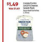 Aldi Happy farms cream cheese snack pack offer