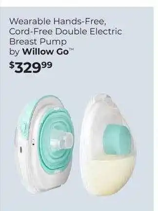 King Soopers Wearable hands-free, cord-free double electric breast pump by willow go offer