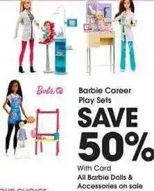King Soopers Barbie career play sets offer