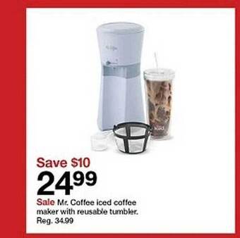 Target Mr. coffee iced coffee maker with reusable tumbler offer