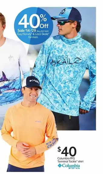 Bealls Columbia pfg terminal tackle shirt offer