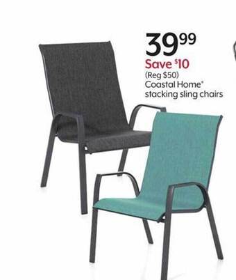 Bealls Coastal home stacking sling chairs offer