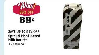 Grocery Outlet Sproud plant-based milk barista offer