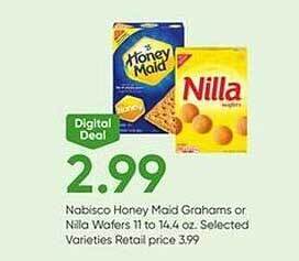 Stater Bros Nabisco honey maid grahams or nilla wafers offer
