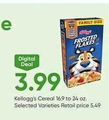 Stater Bros Kellogg's cereal offer