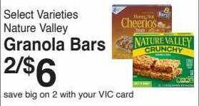 Harris Teeter Nature valley granola bars offer