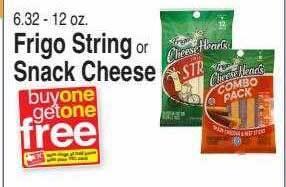 Harris Teeter Frigo string or snack cheese offer