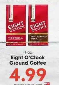 Harris Teeter Eight o'clock ground coffee offer