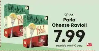 Harris Teeter Parla cheese ravioli offer
